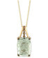 Фото #1 товара Le Vian mint Julep Quartz (9-3/4 ct. t.w.) & Diamond (1/3 c.t t.w.) 18" Pendant Necklace in 14k Gold