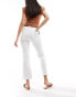 Mango cropped kick flare jeans in white