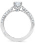 Фото #4 товара Diamond Knife Edge Milgrain Bead Engagement Ring (7/8 ct. t.w.) in 18k White Gold