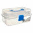 Multi-use Box Blue Transparent Plastic 27 x 13,5 x 16 cm (12 Units)