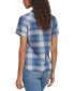 ფოტო #2 პროდუქტის Women's Button-Front Plaid Camp Shirt