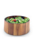 Фото #3 товара Acacia Wood Serving Bowl for Fruits or Salads Tulip Shape Style Large Wooden Single Bowl