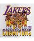 Фото #2 товара Men's White Los Angeles Lakers 2020 NBA Finals Champions Team Caricature T-shirt