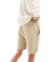 Фото #3 товара Polo Ralph Lauren icon logo sweat shorts in beige CO-ORD