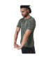Фото #2 товара Men's Olive Green Abstract Active wear T-Shirt