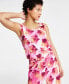 Фото #2 товара Women's Floral-Print Textured Tank Top, Created for Macy's