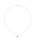 ფოტო #3 პროდუქტის Cushion Cut Citrine Gemstone, Natural Diamond 14K Yellow Gold Birthstone Necklace