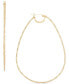 ფოტო #1 პროდუქტის Textured Pear-Shaped Hoop Earrings in 18k Gold-Plated Sterling Silver