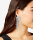 Фото #2 товара Crystal & Chain Looped Statement Earrings, Created for Macy's