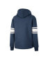 ფოტო #2 პროდუქტის Women's Navy Notre Dame Fighting Irish Mia Striped Full-Snap Hoodie Jacket