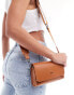 Фото #3 товара PASQ rectangular flap top cross body bag in tan