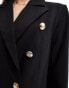 ASOS DESIGN tailored blazer with gold button detail in black