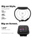 ფოტო #2 პროდუქტის Air 4 Unisex Black and Gray Silicone Smartwatch 46mm