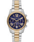 ფოტო #1 პროდუქტის Women's Lexington Chronograph Two-Tone Stainless Steel Bracelet Watch 38mm