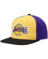 Фото #4 товара Men's Gold Los Angeles Lakers On The Block Snapback Hat