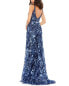 Фото #2 товара Mac Duggal Embellished Sleeveless Plunge Neck Gown Women's 2