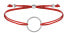 Фото #1 товара Плетеный браслет с красным / стальным кольцом