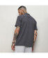 Men's Charcoal Grey Self-Design Block Shirt