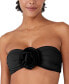 Фото #1 товара Women's Rosette-Detail Convertible Bandeau Bikini Top
