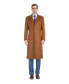 ფოტო #1 პროდუქტის Men's Knee Length Wool Blend Three Button Long Jacket Overcoat Top Coat