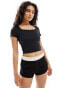 Фото #4 товара Hollister seamles square neck t-shirt in black