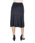 ფოტო #7 პროდუქტის A Line Elastic Waist Knee Length Skirt