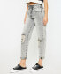 Фото #2 товара Women's High Rise Cuffed Paper Bag Jeans