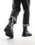 Tommy Hilfiger abrasivato leather boots in black