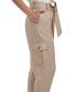 ფოტო #3 პროდუქტის Women's Linen-Blend Tie Waist Pants