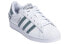 Adidas originals Superstar 潮流休闲 防滑耐磨 低帮 板鞋 男女同款 白灰绿 / Кроссовки Adidas originals Superstar HQ6455 44⅔ - фото #3