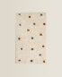 Children's rectangular textured polka dot rug