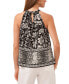 Women's Printed Ruched-Neck Halter Top
