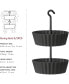 Sunny Hanging 2-Tiered Lace Planter Round Anthracite 10in