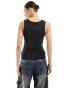 Фото #2 товара Calvin Klein Jeans archival monologo rib tank in black