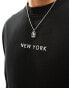 Фото #2 товара River Island New York crew neck sweatshirt in black