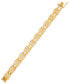 ფოტო #1 პროდუქტის Openwork Filigree Link Bracelet in 14k Gold-Plated Sterling Silver