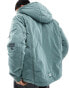 Фото #6 товара Armani Exchange utility crinkle nylon hooded bomber jacket in green