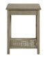 Фото #2 товара Cambridge 20" W x 22.25" H Square Wooden Accent Side Table in Bone Finish