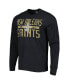 Фото #2 товара Men's Black Distressed New Orleans Saints Brand Wide Out Franklin Long Sleeve T-shirt