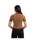 ფოტო #3 პროდუქტის Women's Textured Shirt with Contrast Rib Trim