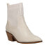 Corkys Crackling Pointed Toe Pull On Booties Womens Off White Casual Boots 80-00