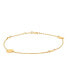 ფოტო #1 პროდუქტის Polished and Diamond Cut Graduated Burst Disk Bracelet in 10K Yellow Gold