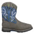 Dan Post Boots Storm Surge 11 Inch Square Toe Wellington Mens Blue Casual Boots