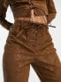 Фото #3 товара AFRM Millie co-ord low rise lace up flare trousers in mocha