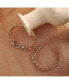 ფოტო #2 პროდუქტის Women's Gold Chain Hoop Earrings