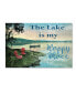 Фото #1 товара Jean Plout 'The Lake Is My Happy Place' Canvas Art - 19" x 12" x 2"