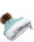 Фото #3 товара Faux Fur Pom Beanie with Fleece Lining