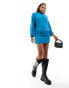 Фото #4 товара Only oversized wide sleeve fluffy jumper co-ord in bright blue