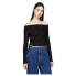 Фото #1 товара TOMMY JEANS Off Shoulder Rib Ext sweater