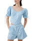 ფოტო #1 პროდუქტის Women's Rhodes Embroidered Cotton Shorts